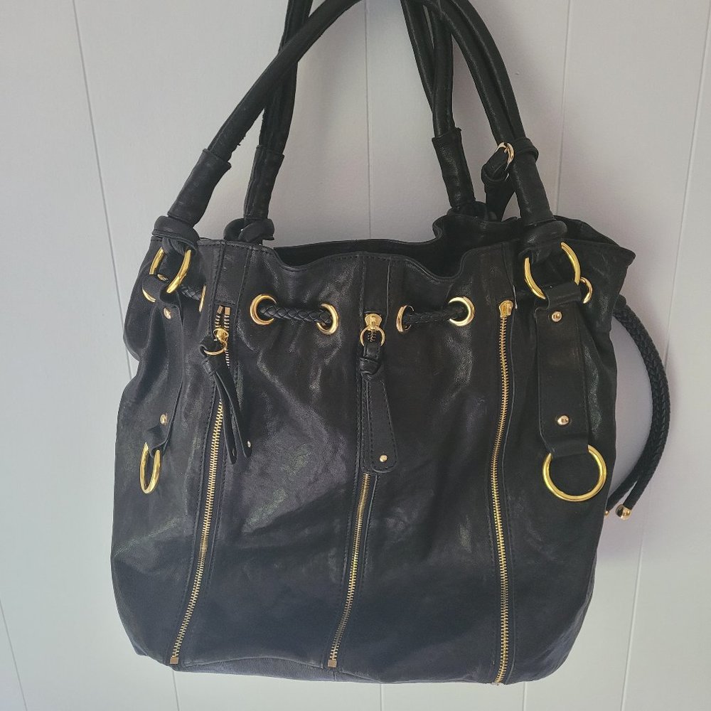Bebe USA Black Leather Bag